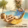 Sammenleggbar Solseng Naturtre 60 X 156 X 77 Cm Akasietre