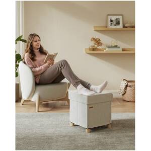 Sammenleggbar krakk, 38 × 38 × 40 cm – Oppbevaringskrakk med integrert oppbevaringsrom  