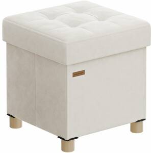 Sammenleggbar krakk, 38 × 38 × 40 cm – Oppbevaringskrakk med integrert oppbevaringsrom  