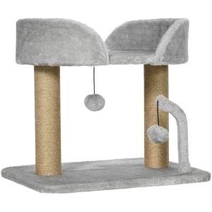 Lite Kattetre Grå 42 cm Med Jute-Klorestolpe Lite Kattetre Grå 42 cm Med Jute-Klorestolpe