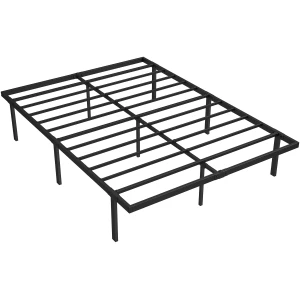 Metallseng Svart 140 x 200 cm Med Oppbevaring Metallseng Svart 140 x 200 cm Med Oppbevaring
