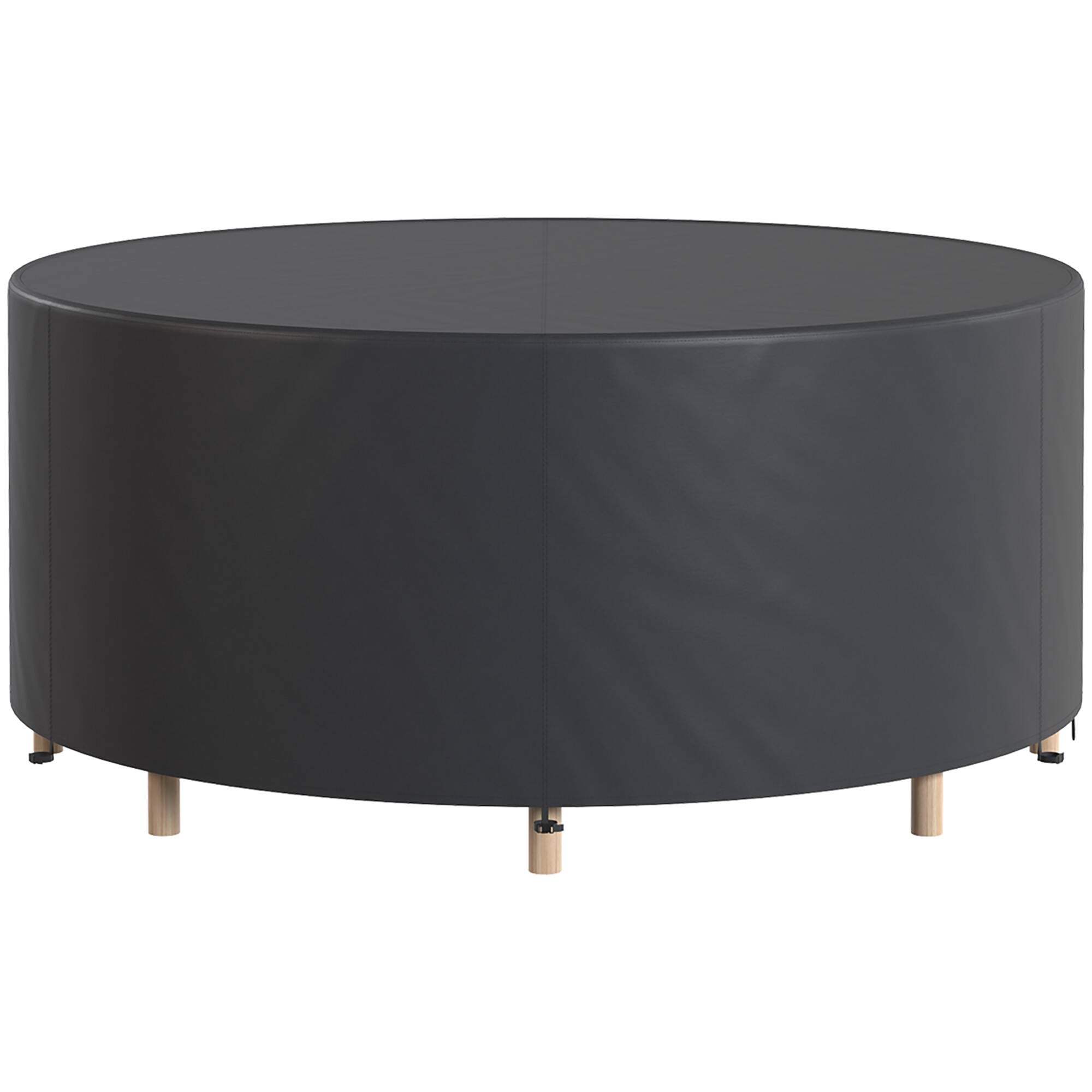 Vintertrekk For Hagemøbler Svart 420D Oxford Ø214 x 70 cm Vanntett Anti-UV  