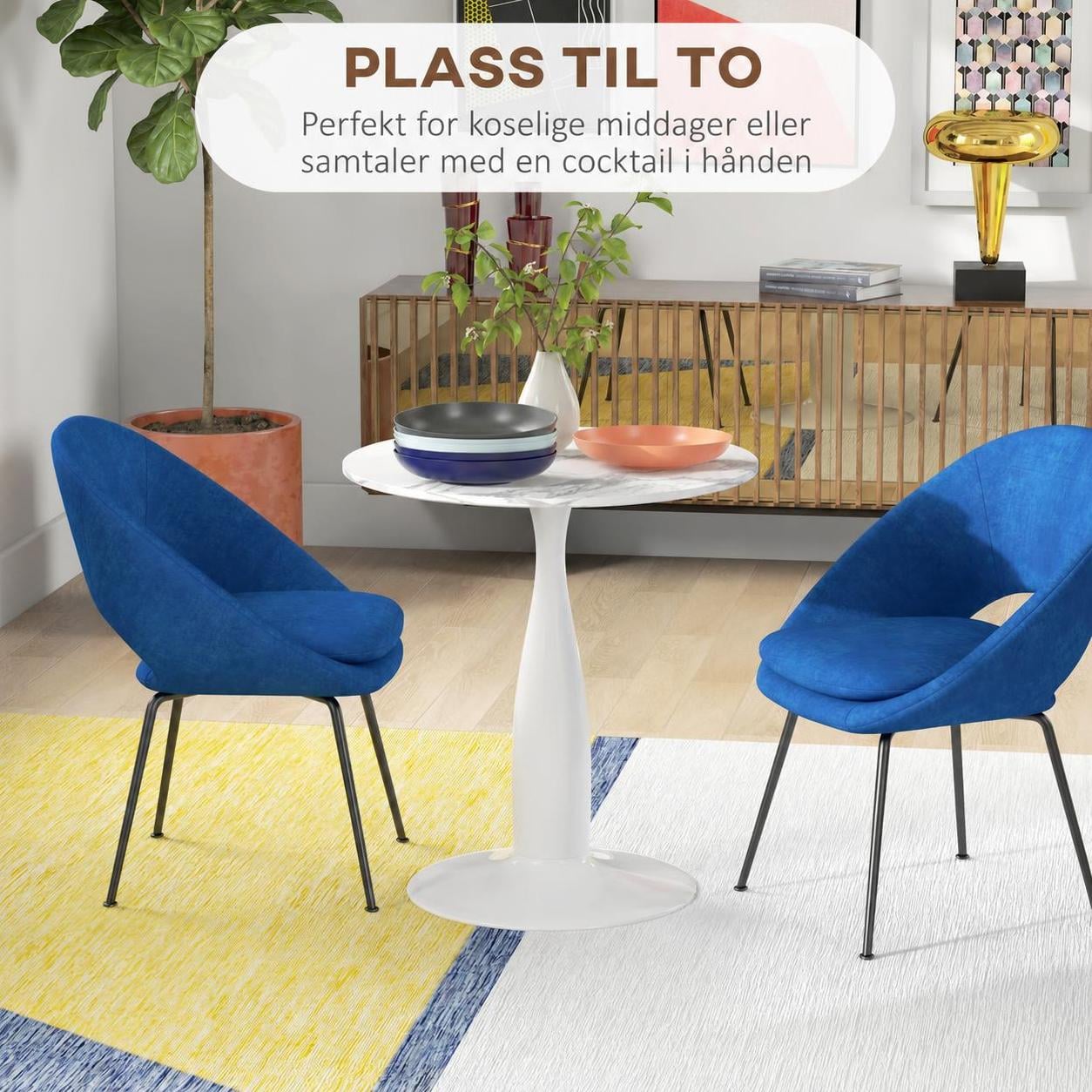 Kjøkkenbord – Spisebord for To Moderne Rundt MarmorLook Hvit 70 x 74 cm Tre & Stål AS Kjøkkenbord – Spisebord for To Moderne Rundt MarmorLook Hvit 70 x 74 cm Tre & Stål AS