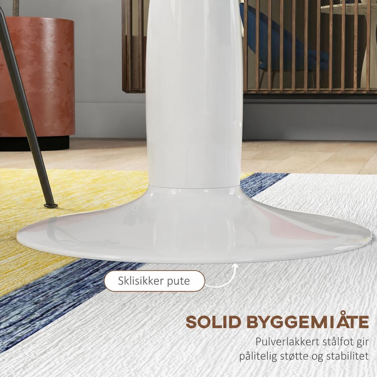 Kjøkkenbord – Spisebord for To Moderne Rundt MarmorLook Hvit 70 x 74 cm Tre & Stål AS Kjøkkenbord – Spisebord for To Moderne Rundt MarmorLook Hvit 70 x 74 cm Tre & Stål AS