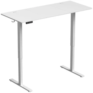 Elektrisk Høydejusterbart Skrivebord med 3 Minneposisjoner og LED-skjerm – Hvit, 72–118 cm Elektrisk Høydejusterbart Skrivebord med 3 Minneposisjoner og LED-skjerm – Hvit, 72–118 cm