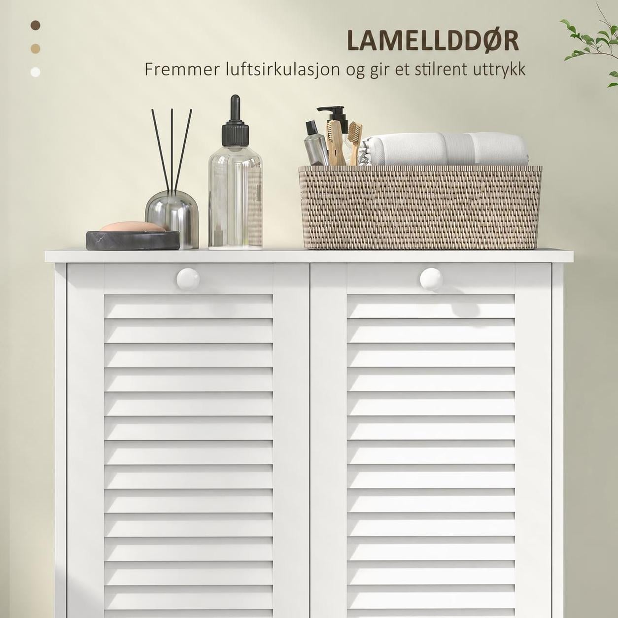 Vaskekorg 2 stk til vaskeskap 70×38×73 cm hvit plast sammenleggbar AS Vaskekorg 2 stk til vaskeskap 70×38×73 cm hvit plast sammenleggbar AS